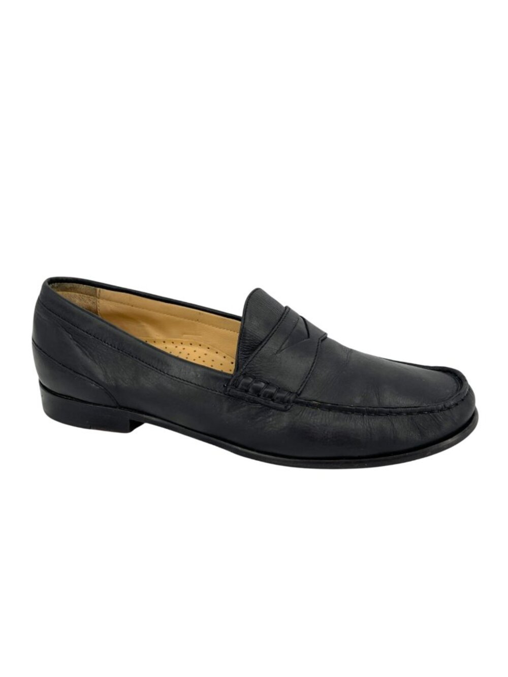 Cole Haan Black Leather Penny Loafers Size 9 B Classic Quiet Luxury